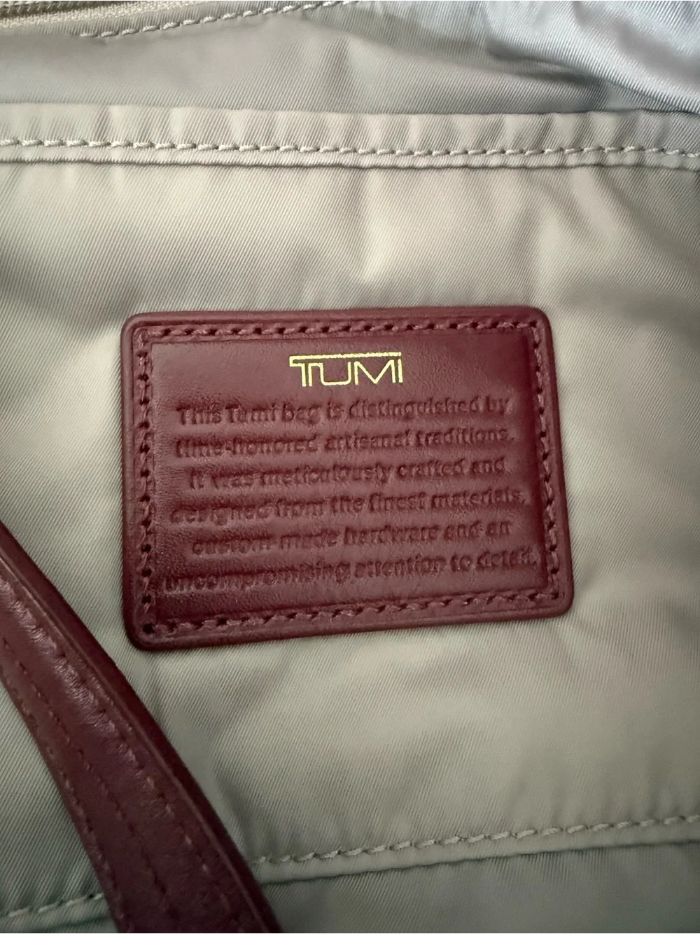 Tumi Voyageur Maroon Travel Tote Bag